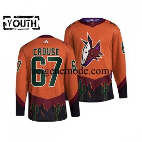 Kinder Arizona Coyotes Eishockey Trikot LAWSON CROUSE 67 Adidas 2022-2023 Reverse Retro Orange Authentic